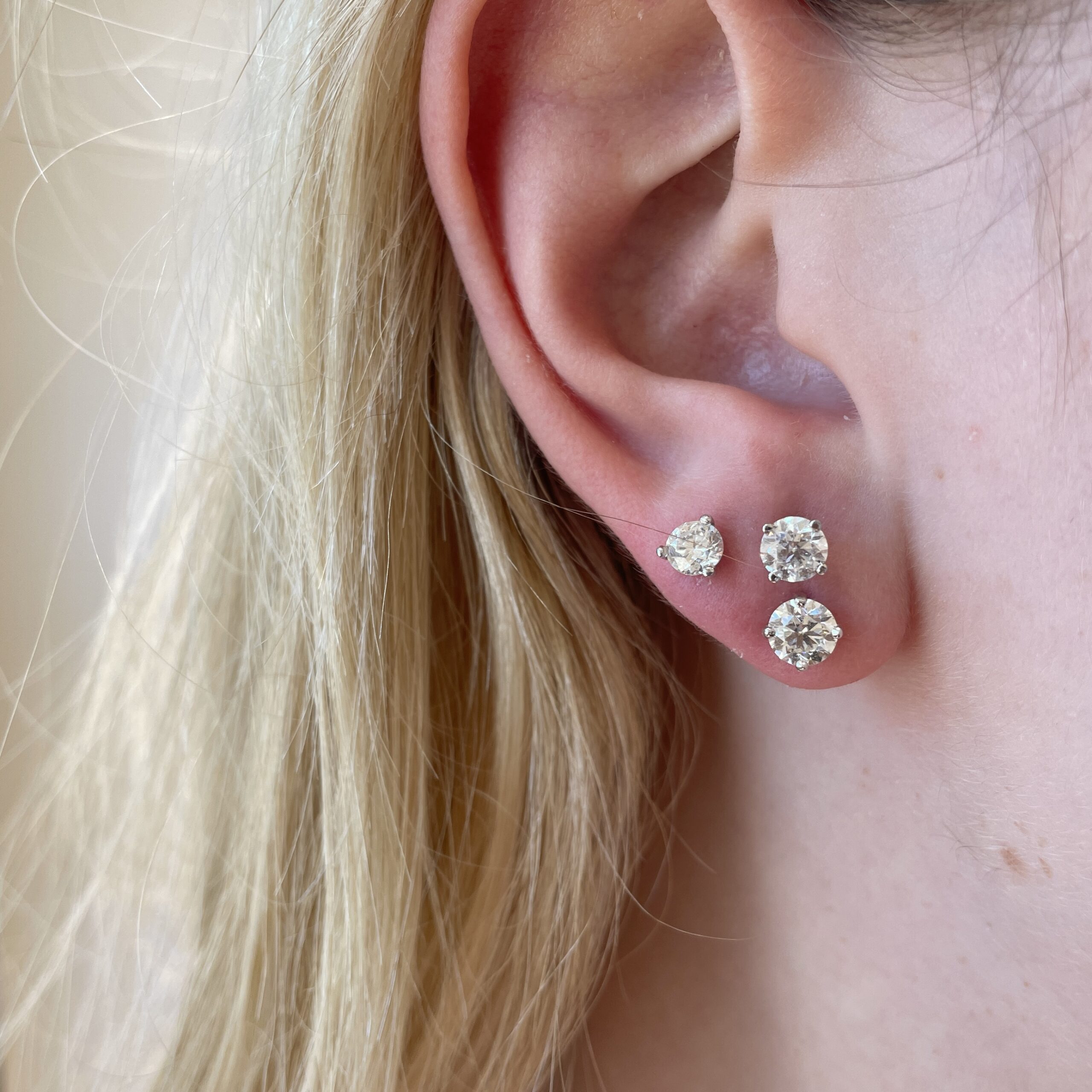 White Gold Diamond Studs