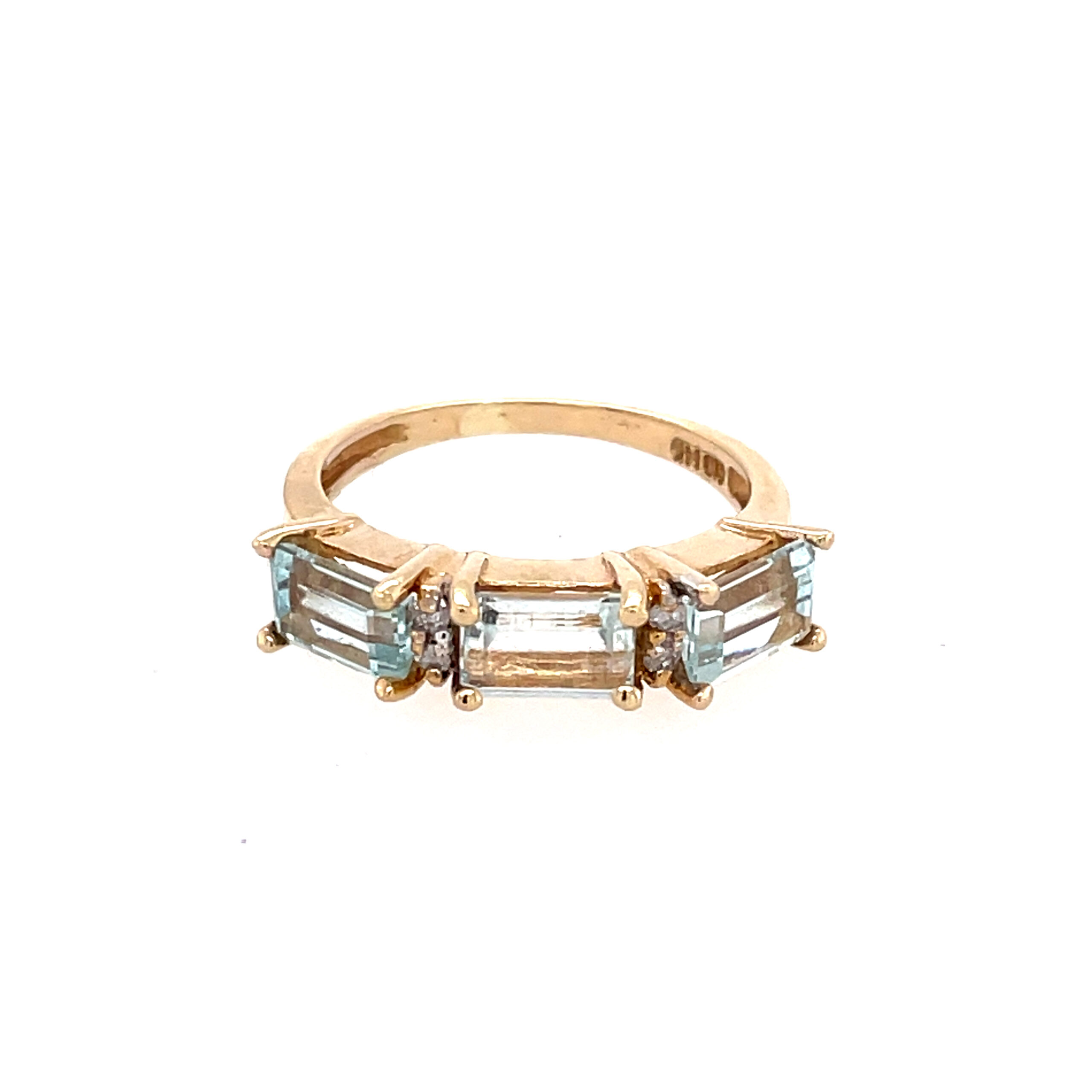 Estate Piece - Yellow Gold Aquamarine Band