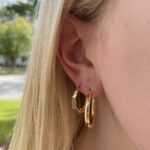 Yellow Gold Octagon Earrings