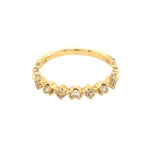 Yellow Gold Band with Diamonds