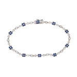 White Gold Sapphire Tennis Bracelet