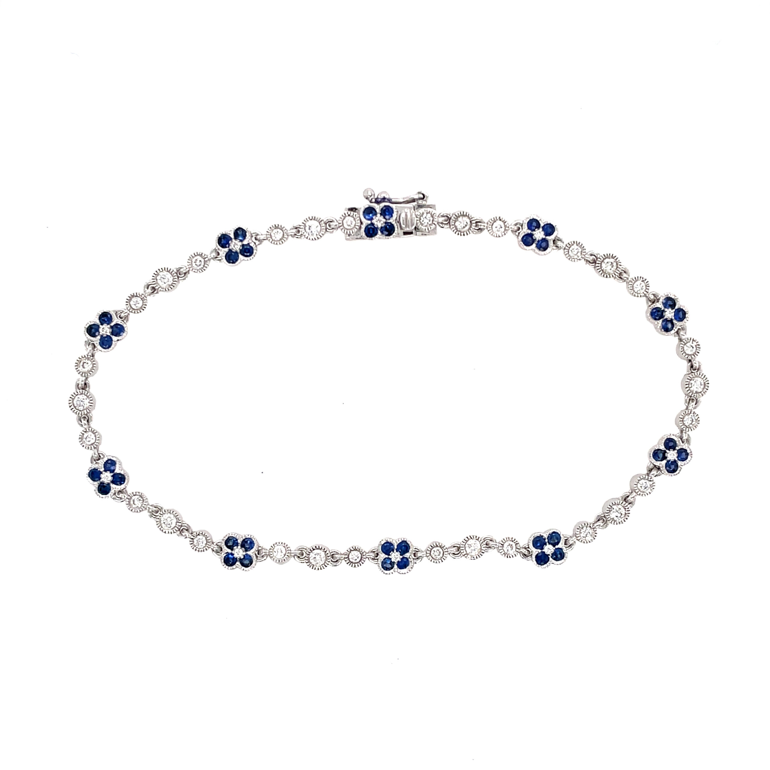 White Gold Sapphire Tennis Bracelet