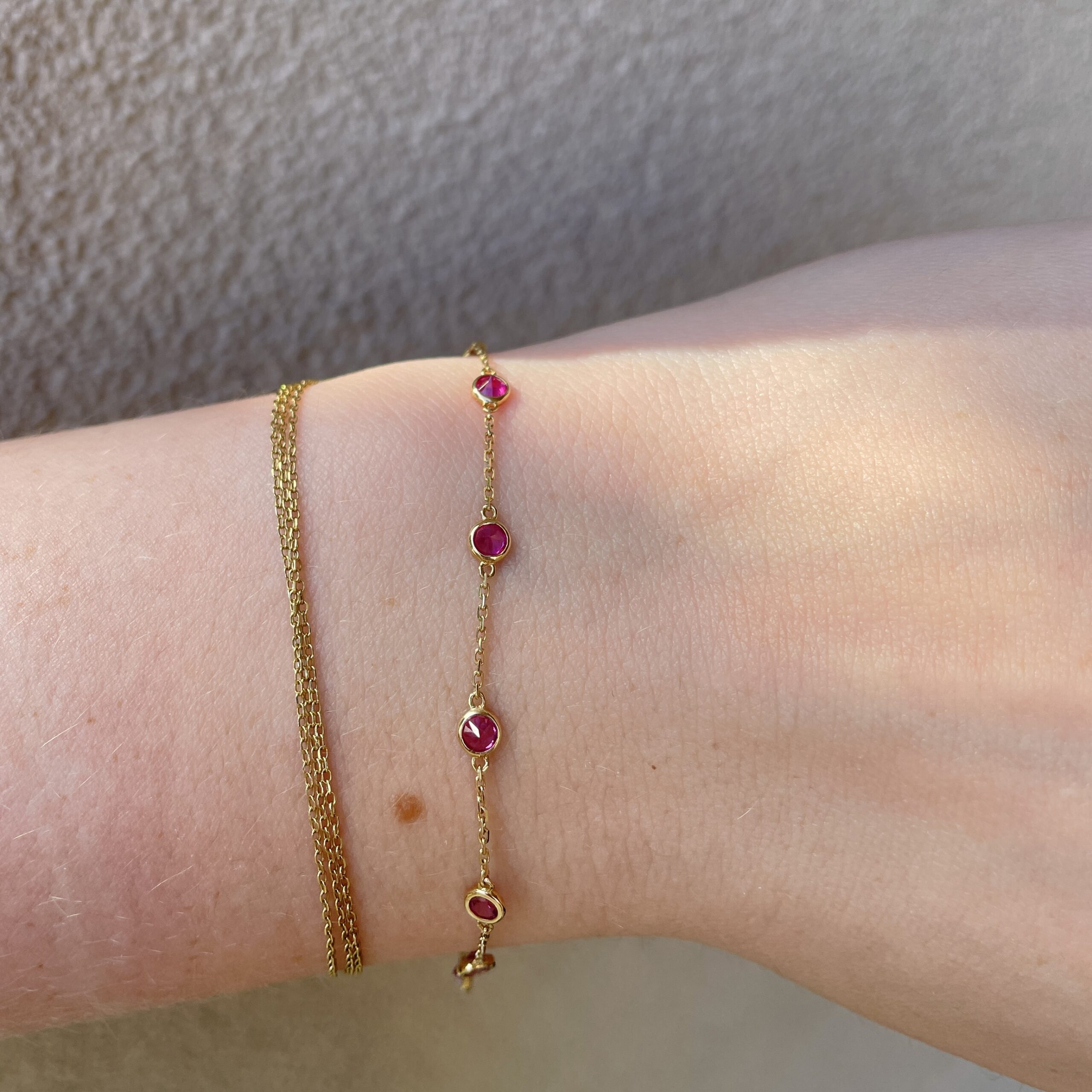 Rose Gold, Ruby Tennis Bracelet | Wedding Bands Company