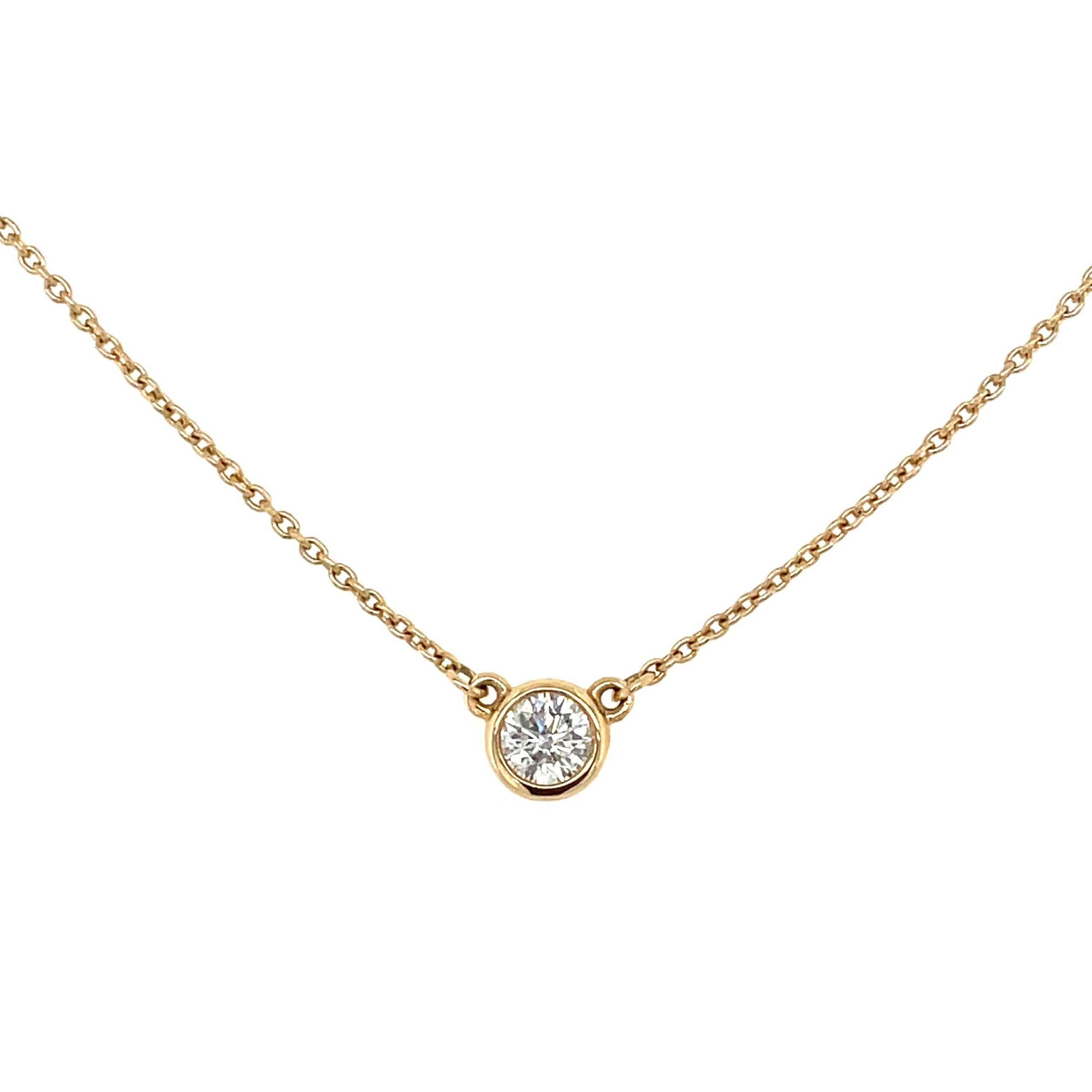 Yellow Gold Stationary Diamond Necklace