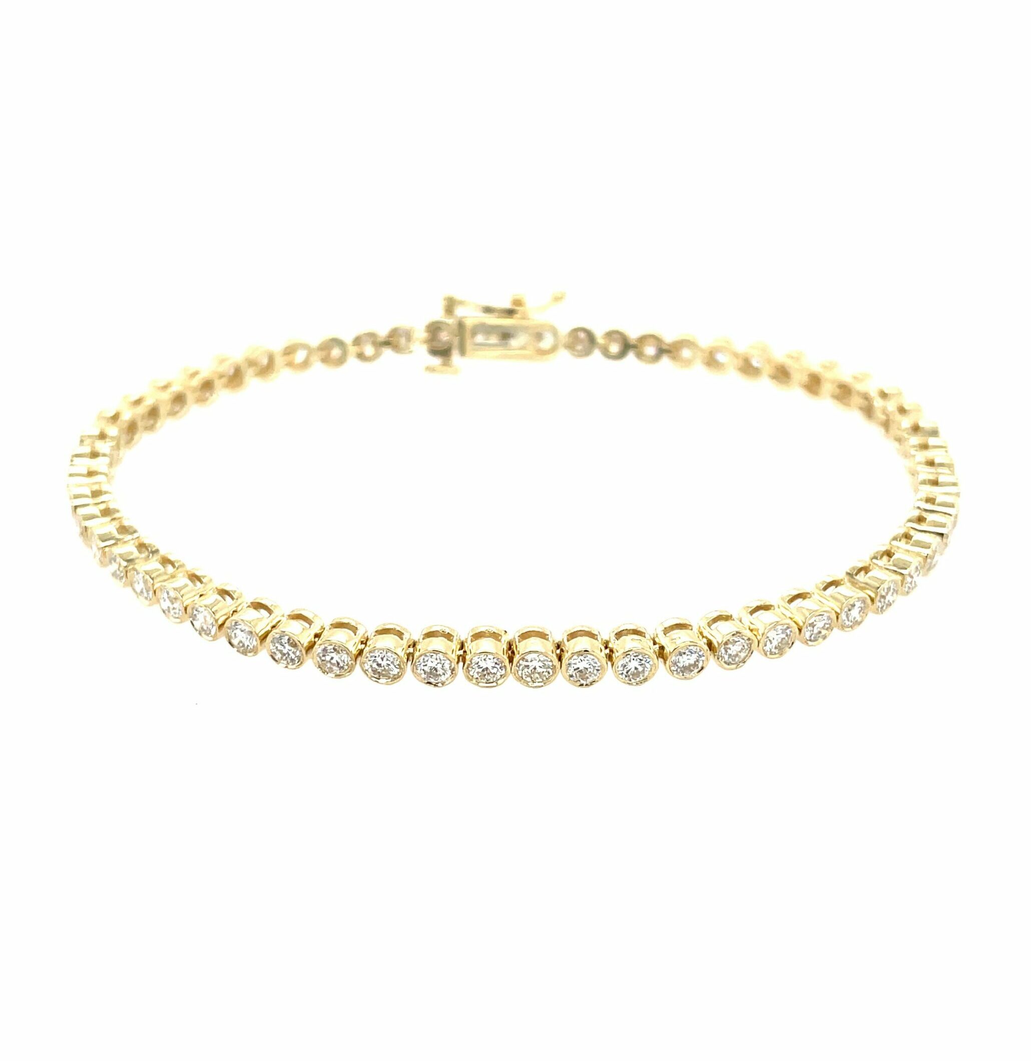 Yellow Gold Diamond Tennis Bracelet