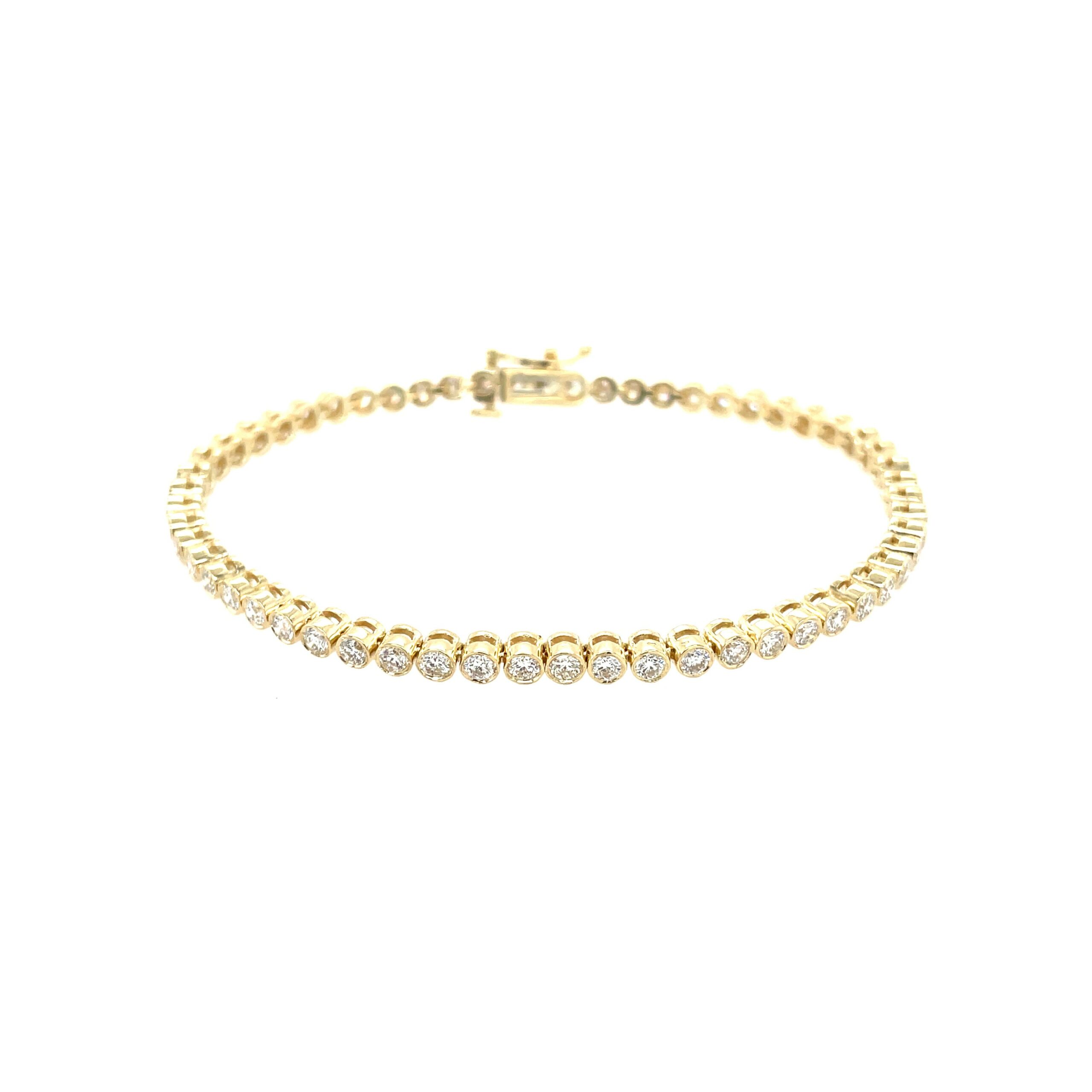 Yellow Gold Diamond Tennis Bracelet