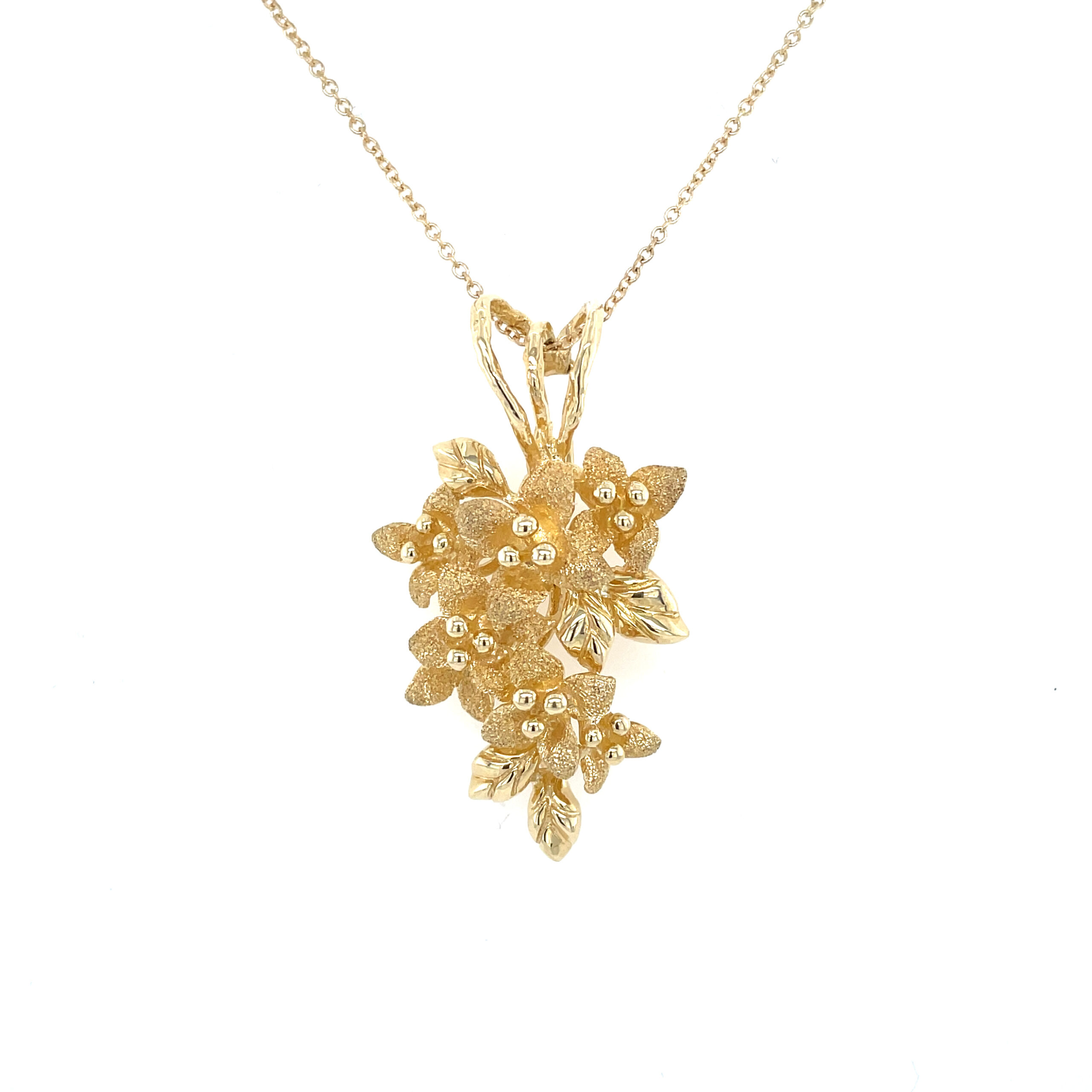 Estate Piece - Yellow Gold Floral Inspired Necklace