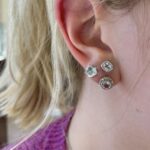 White Gold Aquamarine Earrings