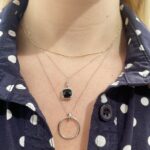 White Gold Onyx Pendant Necklace