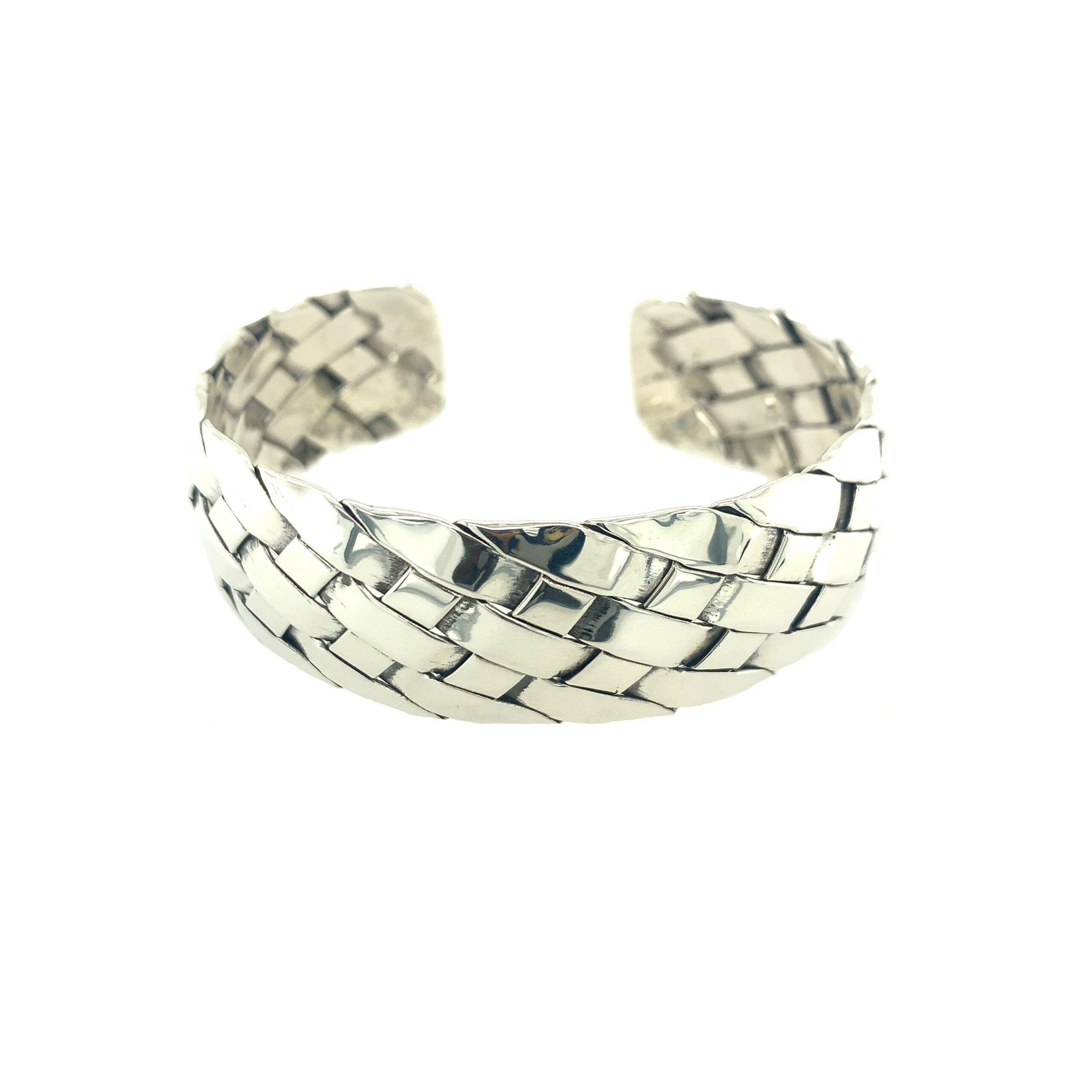Sterling Silver Twill Weave Cuff