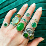 Yellow Gold Emerald Ring with Diamonds