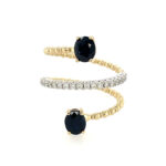 Yellow & White Gold Sapphire Flex Ring