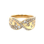 Yellow Gold Diamond Twist Ring