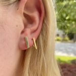Yellow Gold Polished Bar Earrings