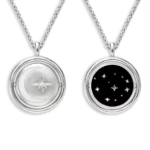 Sterling Silver Starry Night Necklace with Sapphire