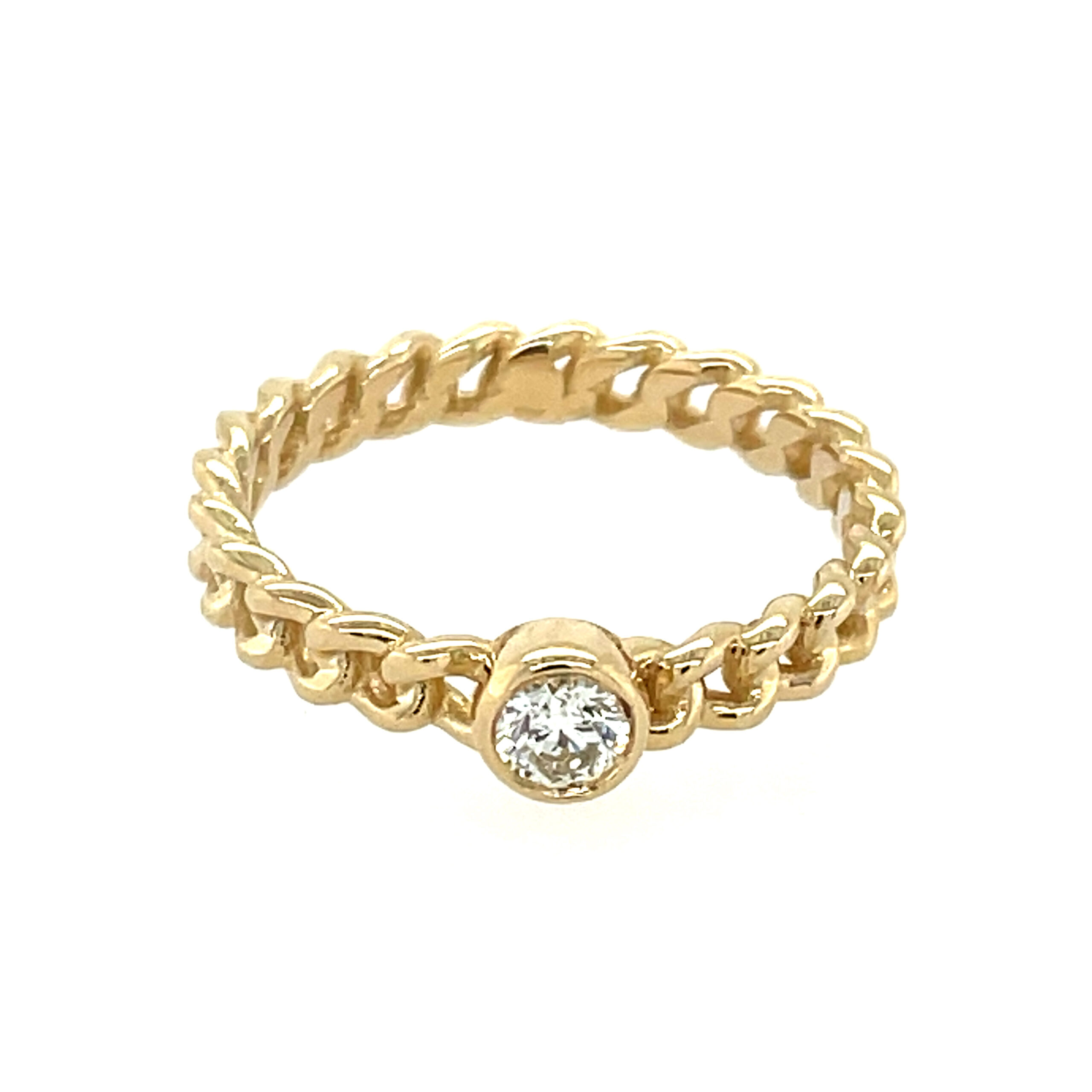 Yellow Gold Ring with Diamond