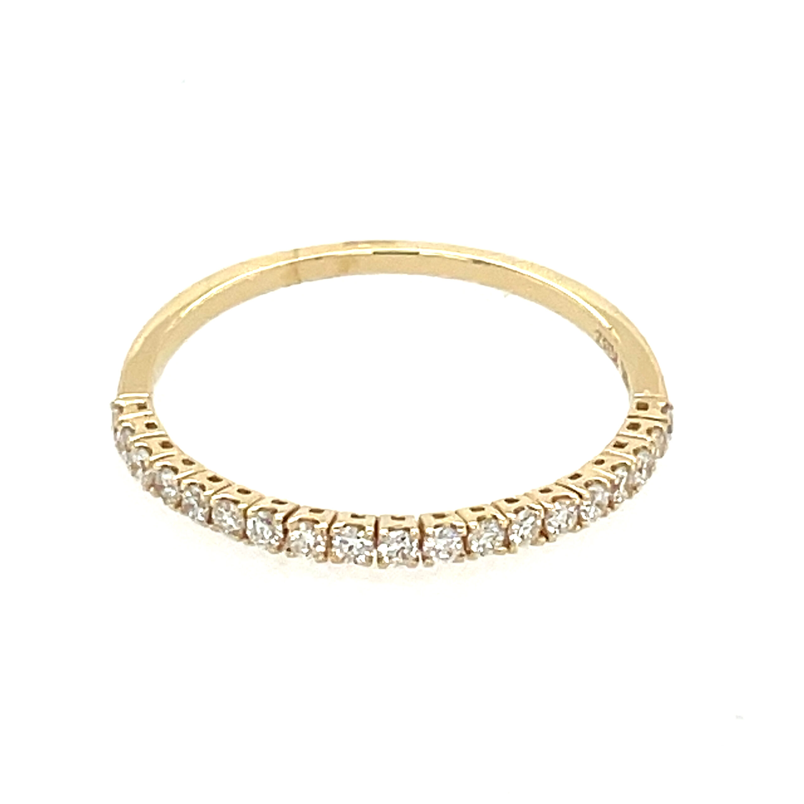 Yellow Gold Flex Ring with Diamonds