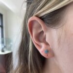 White Gold Boulder Opal Stud Earrings
