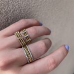 Two-Tone Gold Rope and Diamond Eternity Band