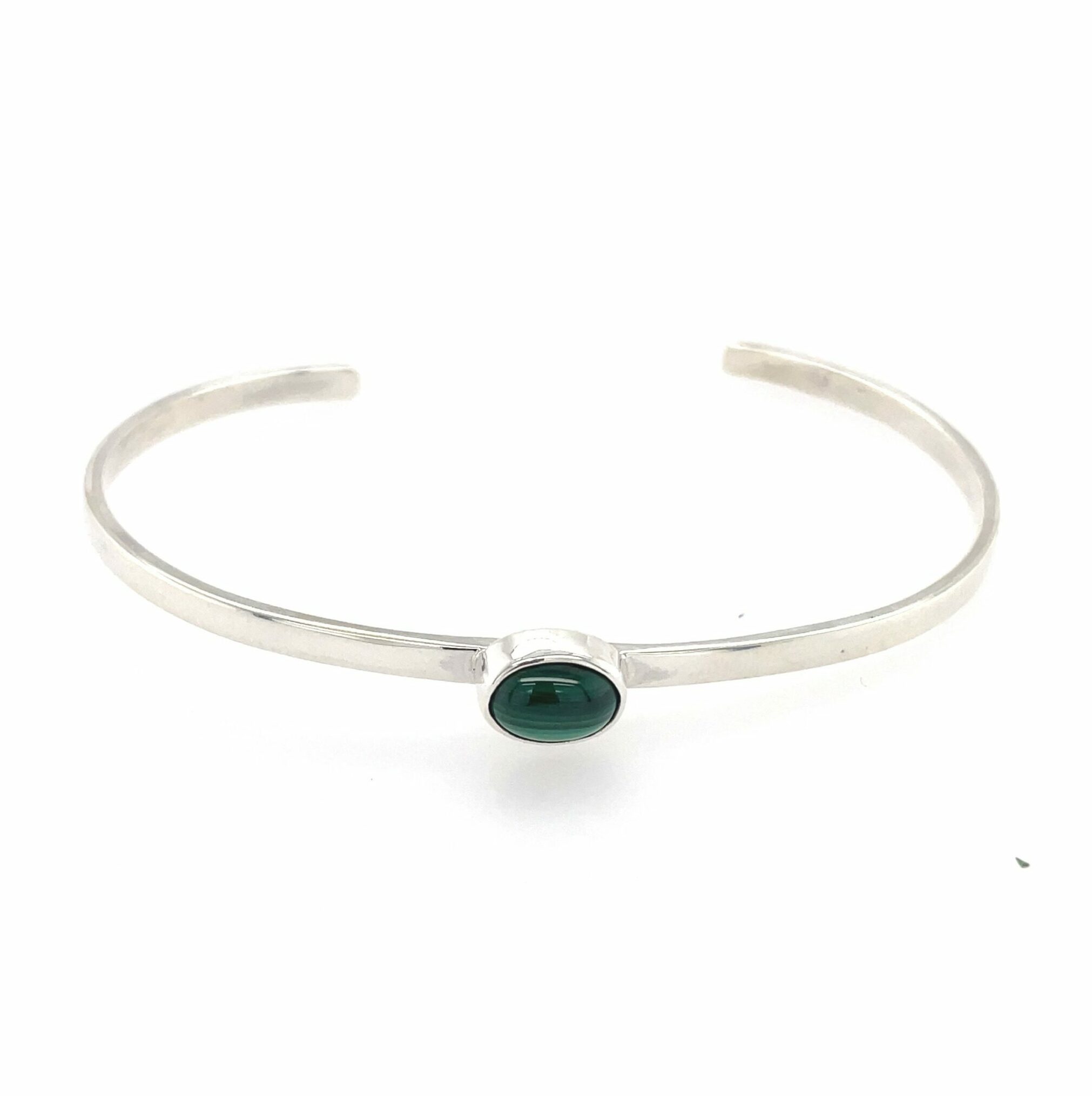 Sterling Silver Malachite Cuff Bracelet