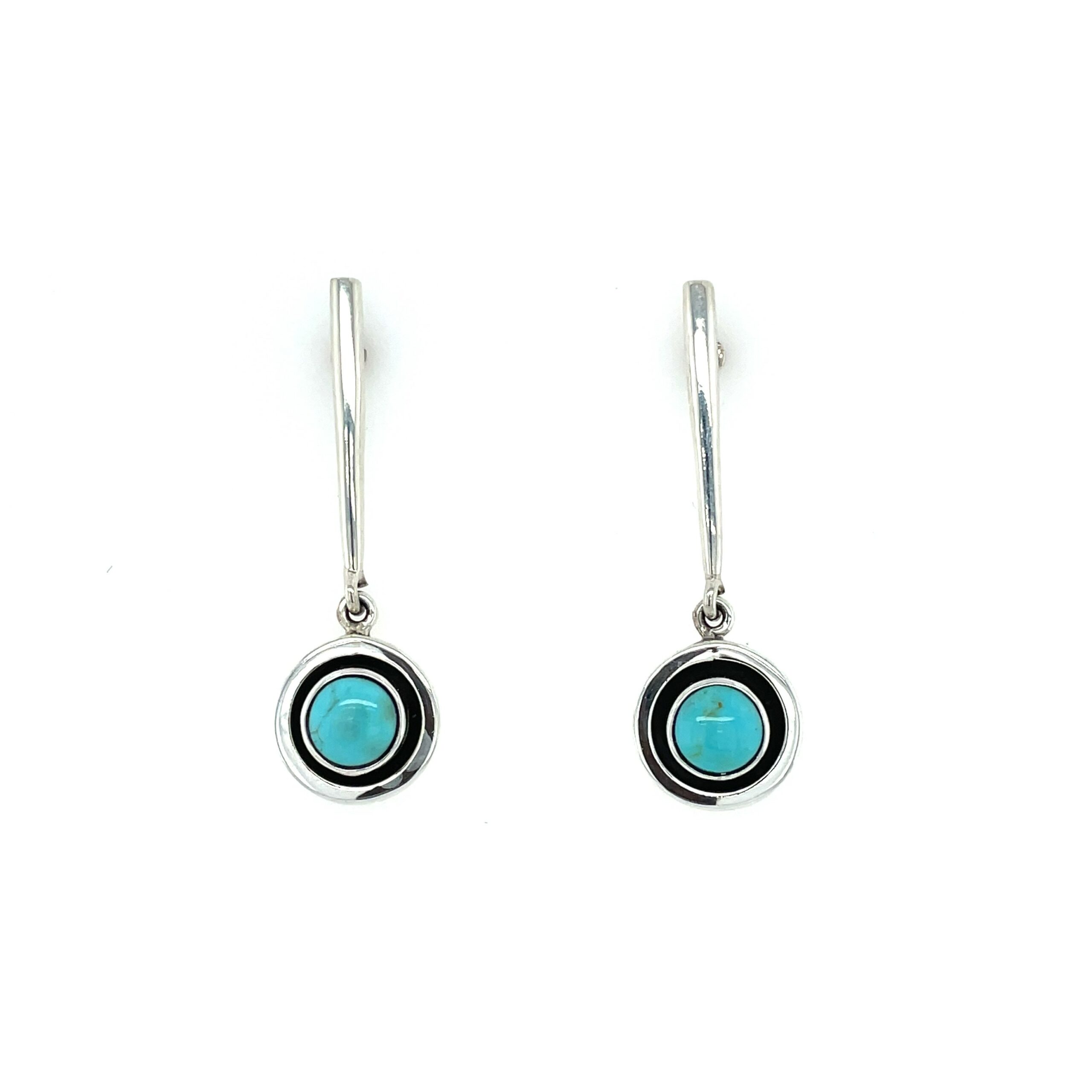 Sterling Silver Turquoise Dangle Earrings