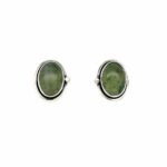 Sterling Silver Canadian Jade Stud Earrings