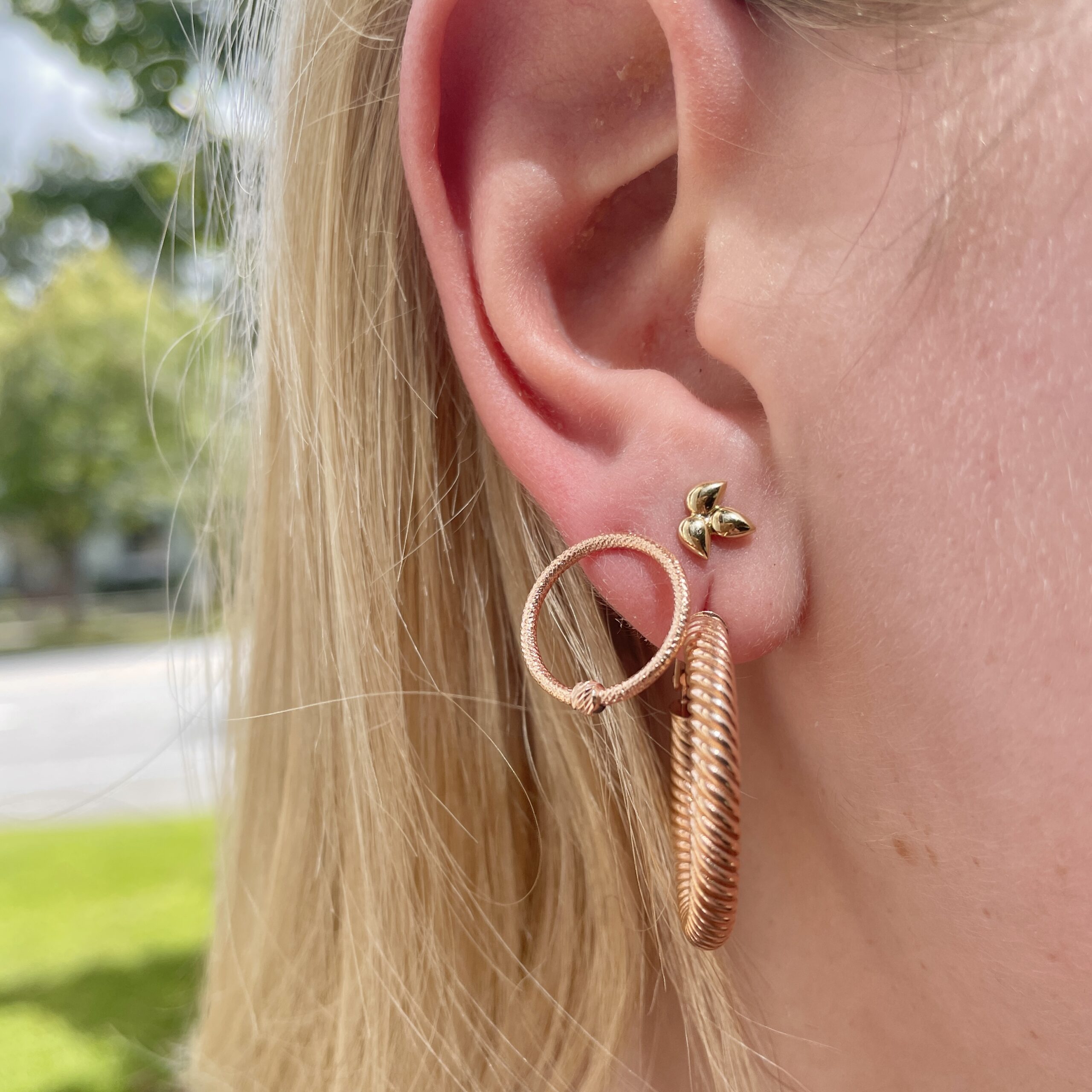 Rose Gold Hoop Earrings