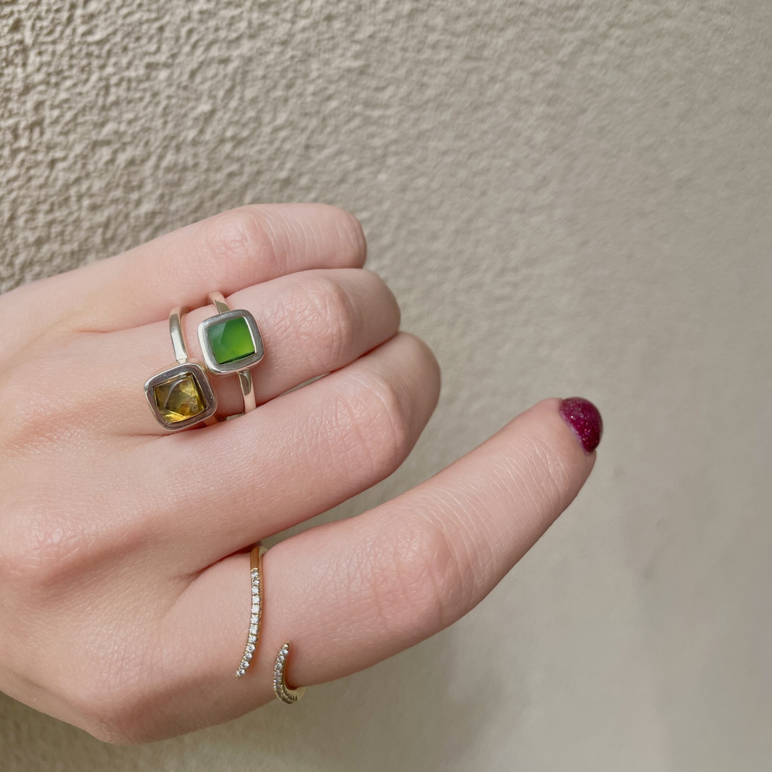 Sterling Silver Chrysoprase Ring