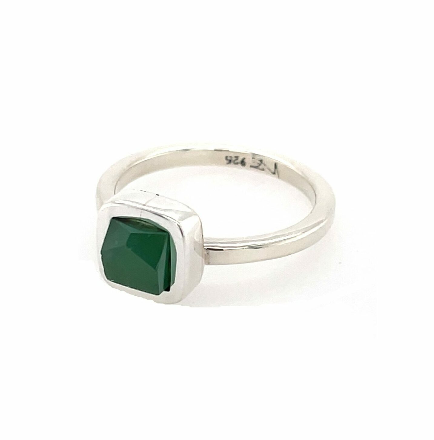 Sterling Silver Chrysoprase Ring