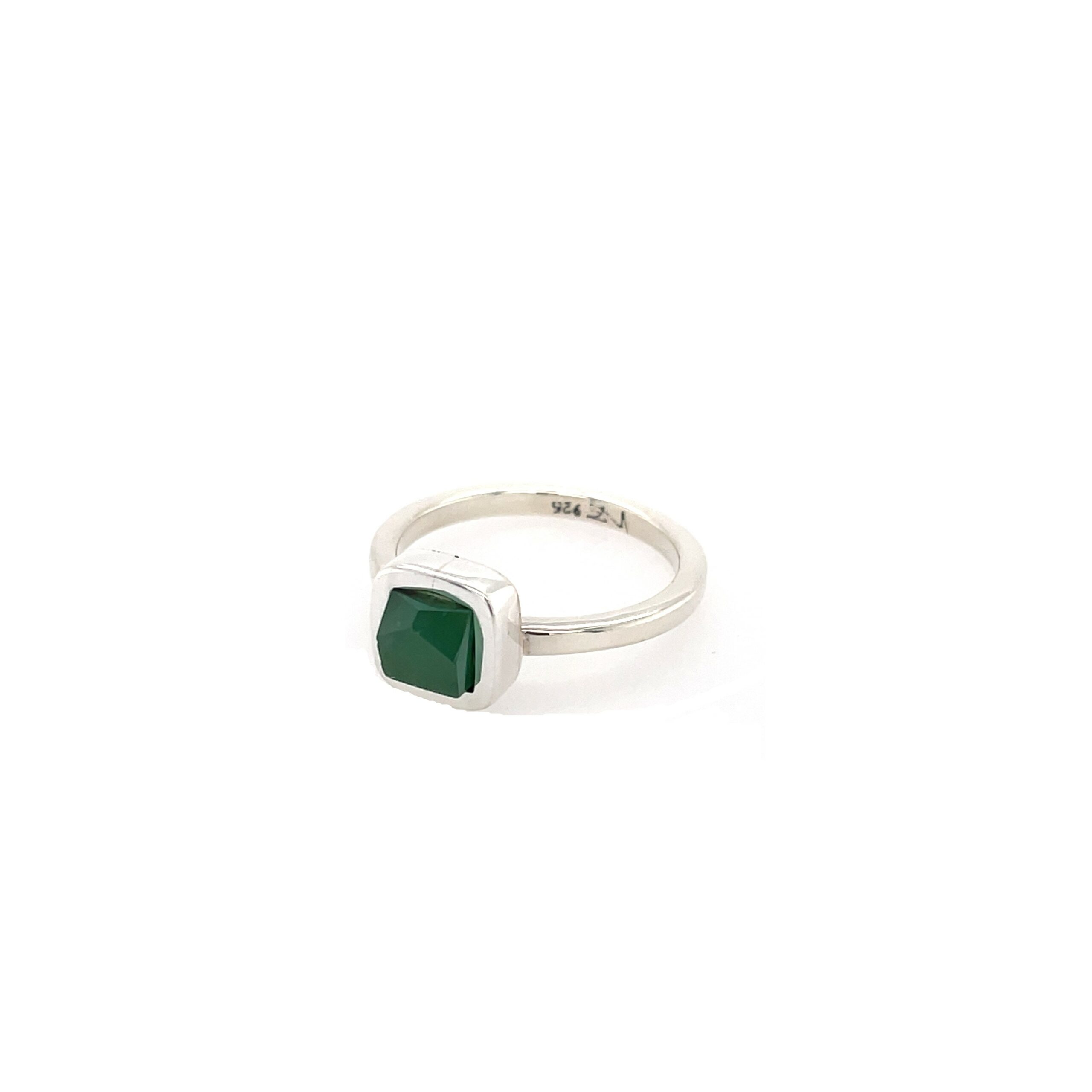 Sterling Silver Chrysoprase Ring