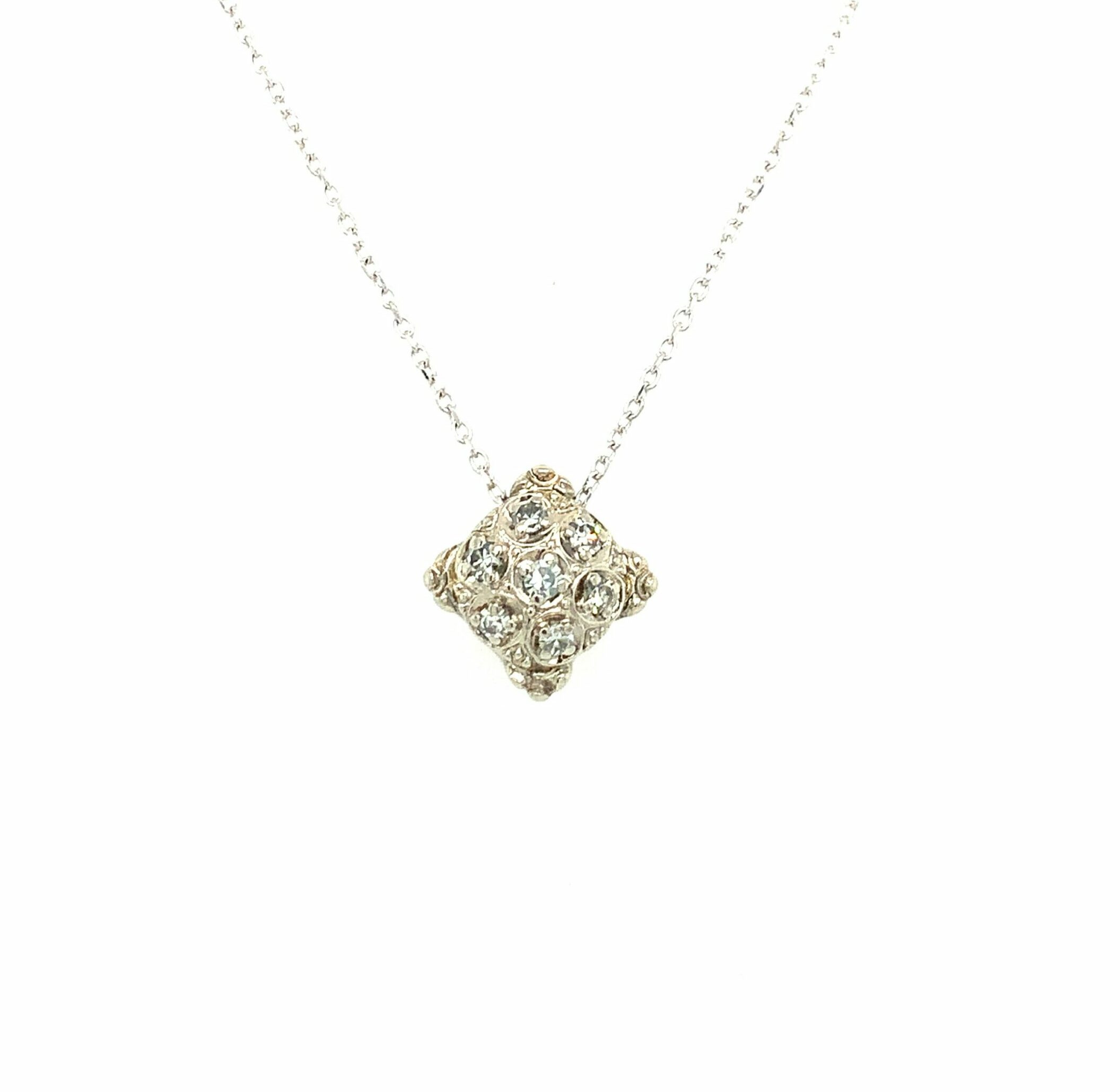 Estate: White Gold Necklace with Diamonds