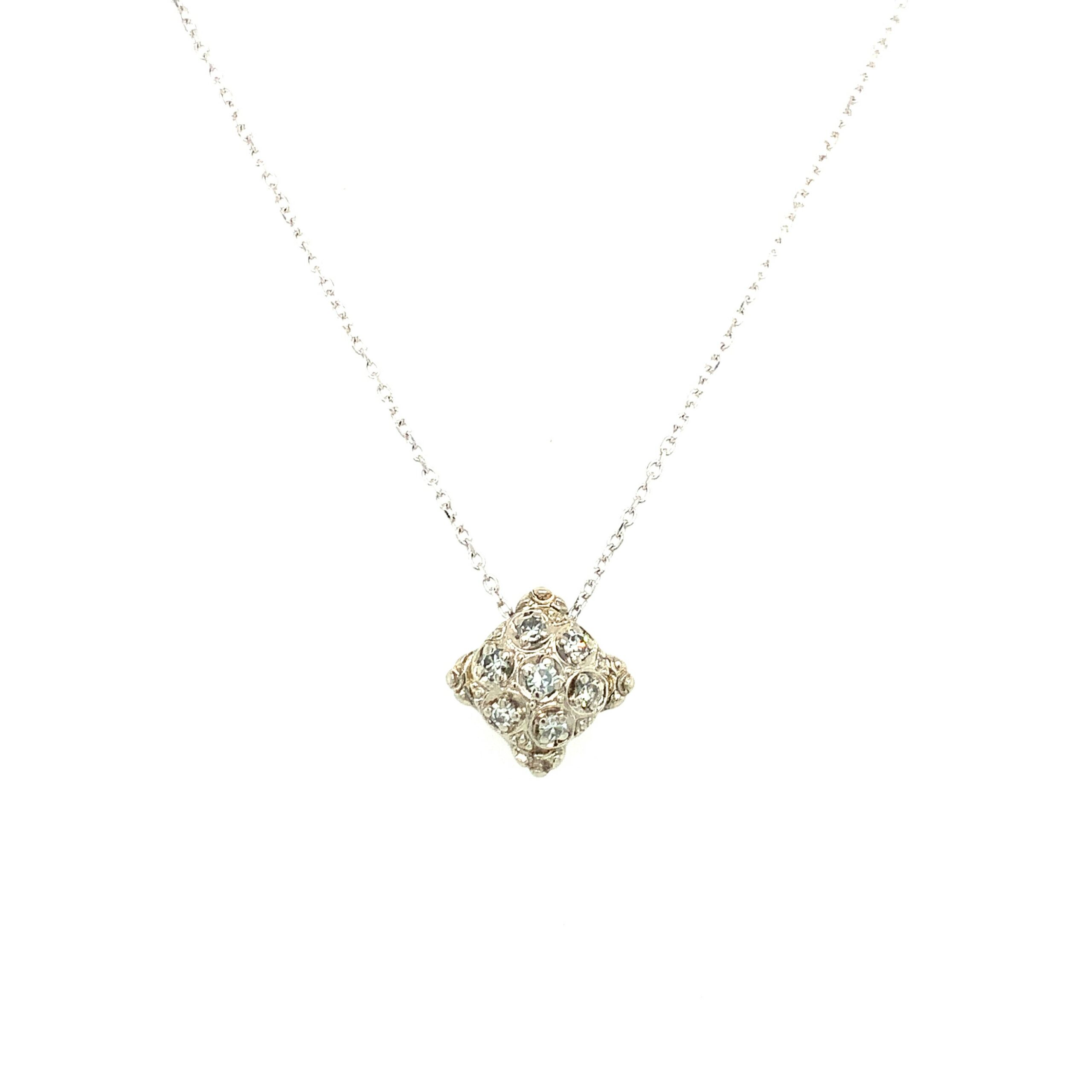 Estate: White Gold Necklace with Diamonds