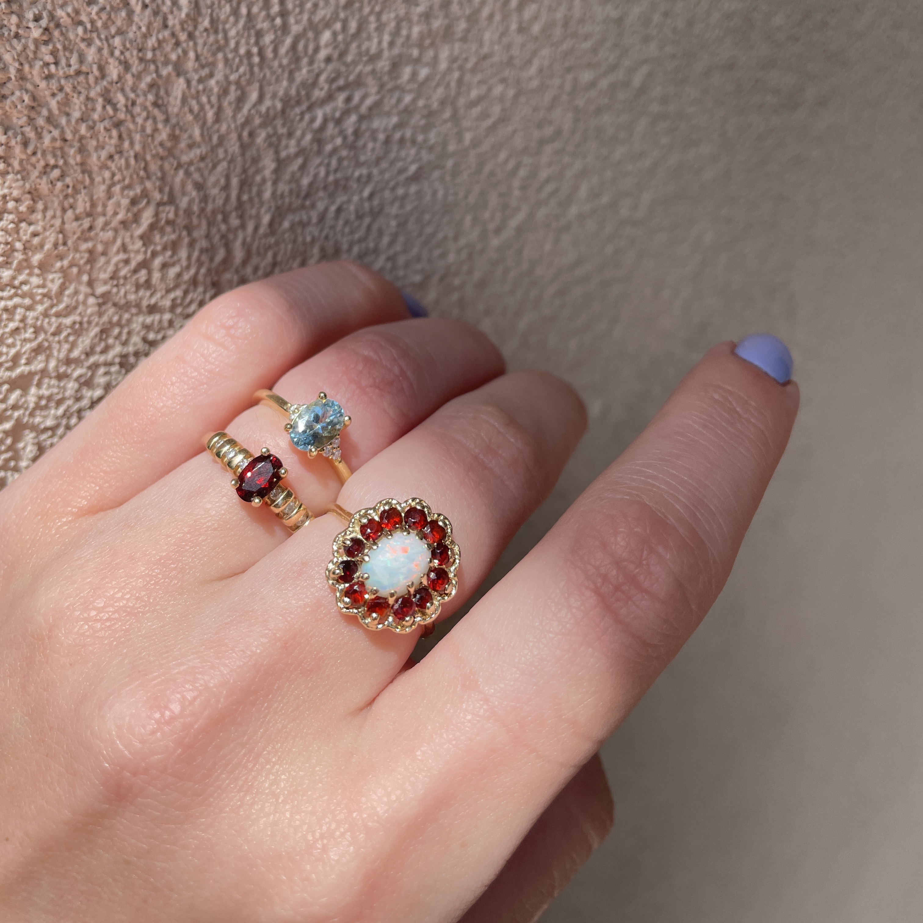 Estate: Yellow Gold Aquamarine Ring