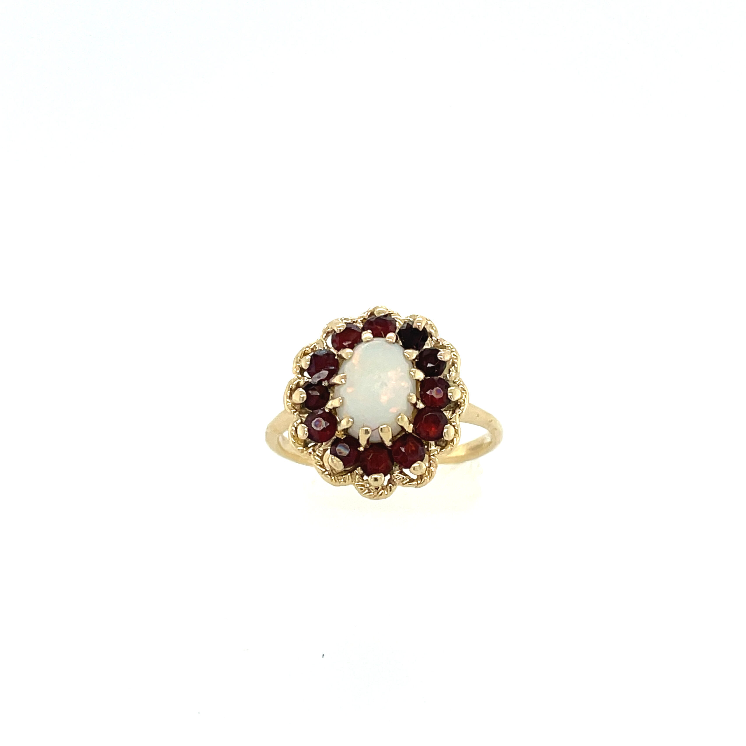Estate Piece: Garnet and Australian Opal Ring