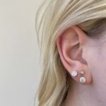 White Gold Martini Diamond Stud Earrings