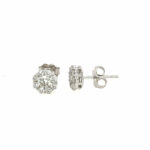 Diamond Cluster Stud Earrings