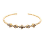 Yellow Gold Diamond Bangle Bracelet