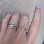 Yellow Gold Aquamarine and Diamond Ring