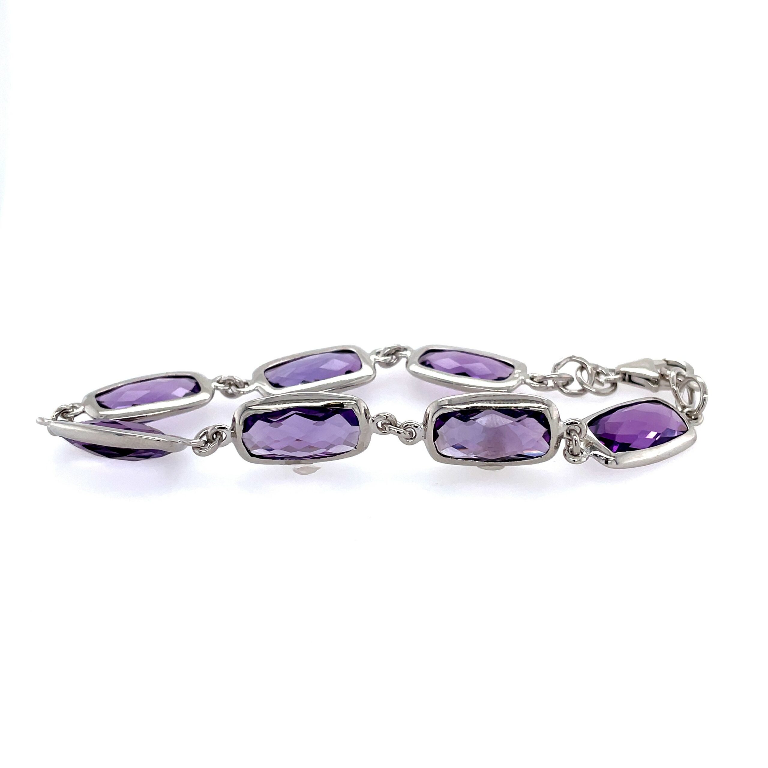 Sterling Silver Amethyst Bracelet