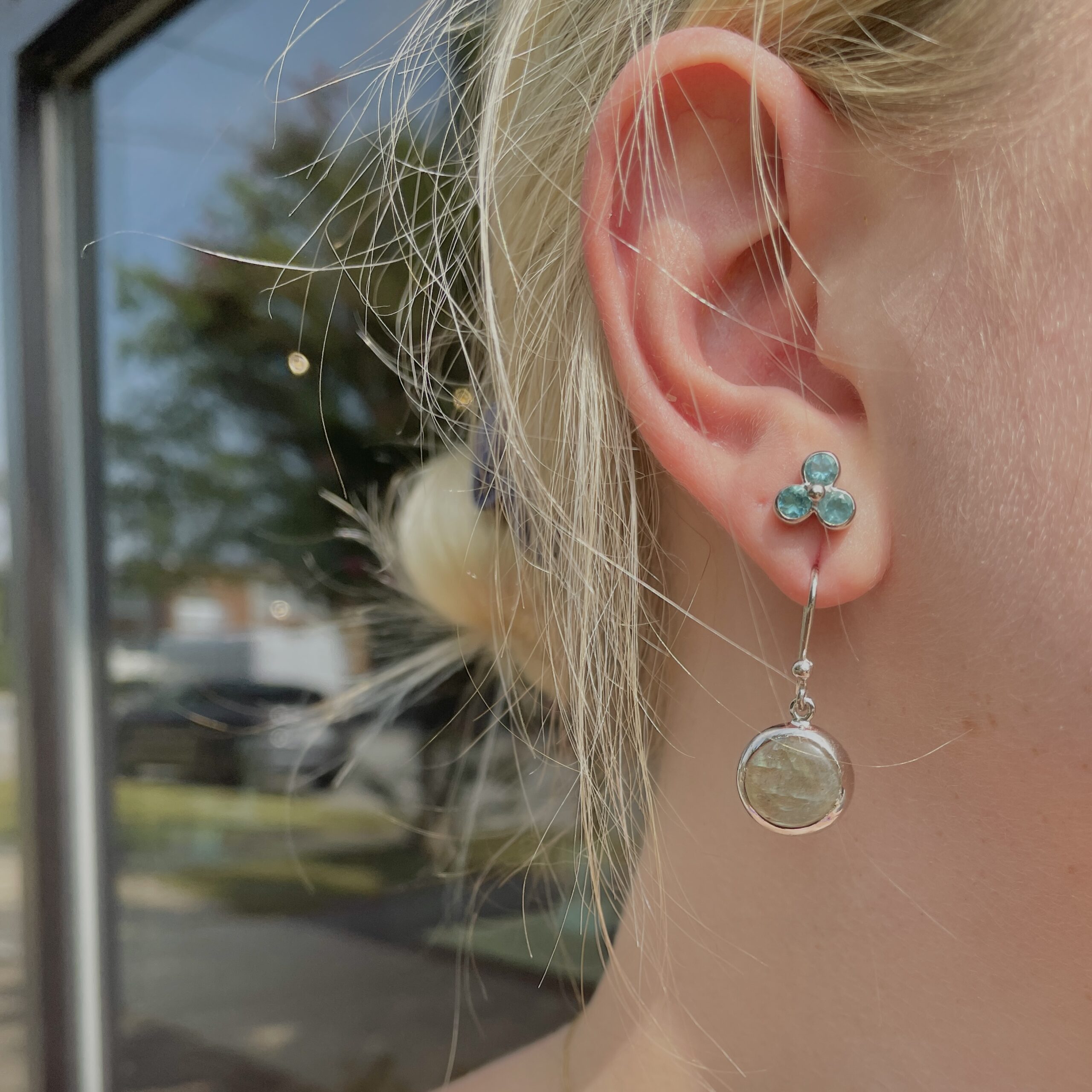 Sterling Silver Labradorite Drop Earrings