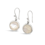 Sterling Silver Rainbow Moonstone Drop Earrings