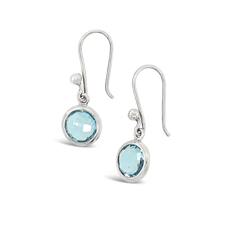 Sterling Silver Blue Topaz Earrings