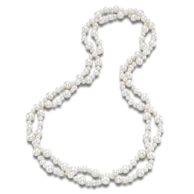 Long Pearl Strand Necklace