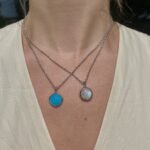 Sterling Silver Rainbow Moonstone Necklace