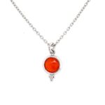 Sterling Silver Carnelian Necklace