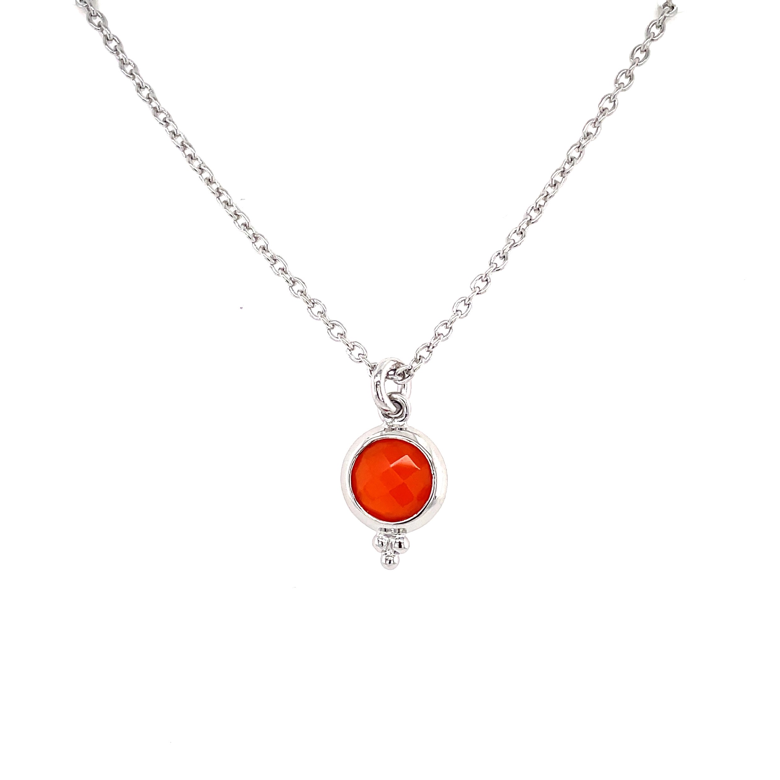 Sterling Silver Carnelian Necklace