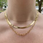 Gold Plated Herringbone Necklace