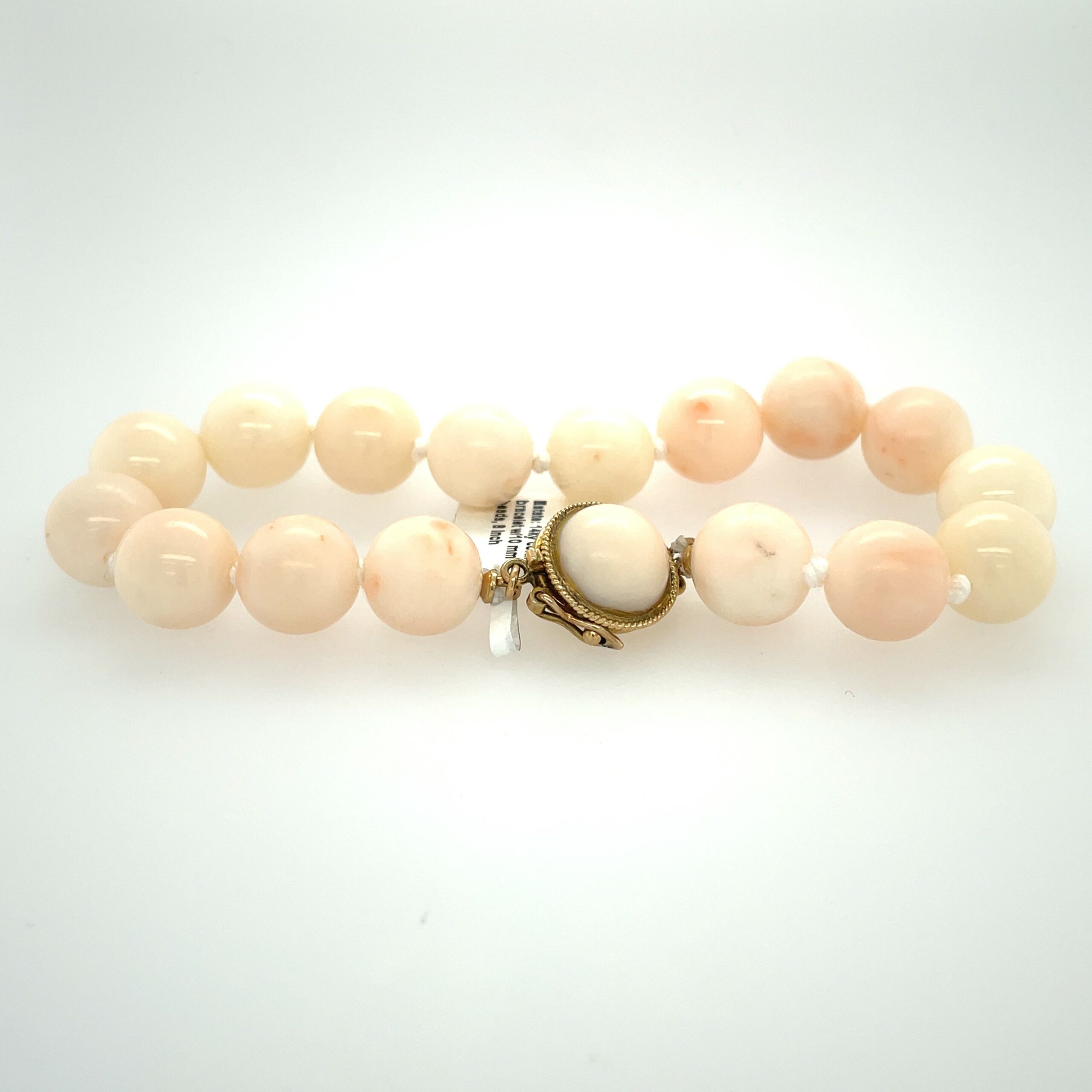 Estate Piece: Yellow Gold Coral Beaded Bracelet