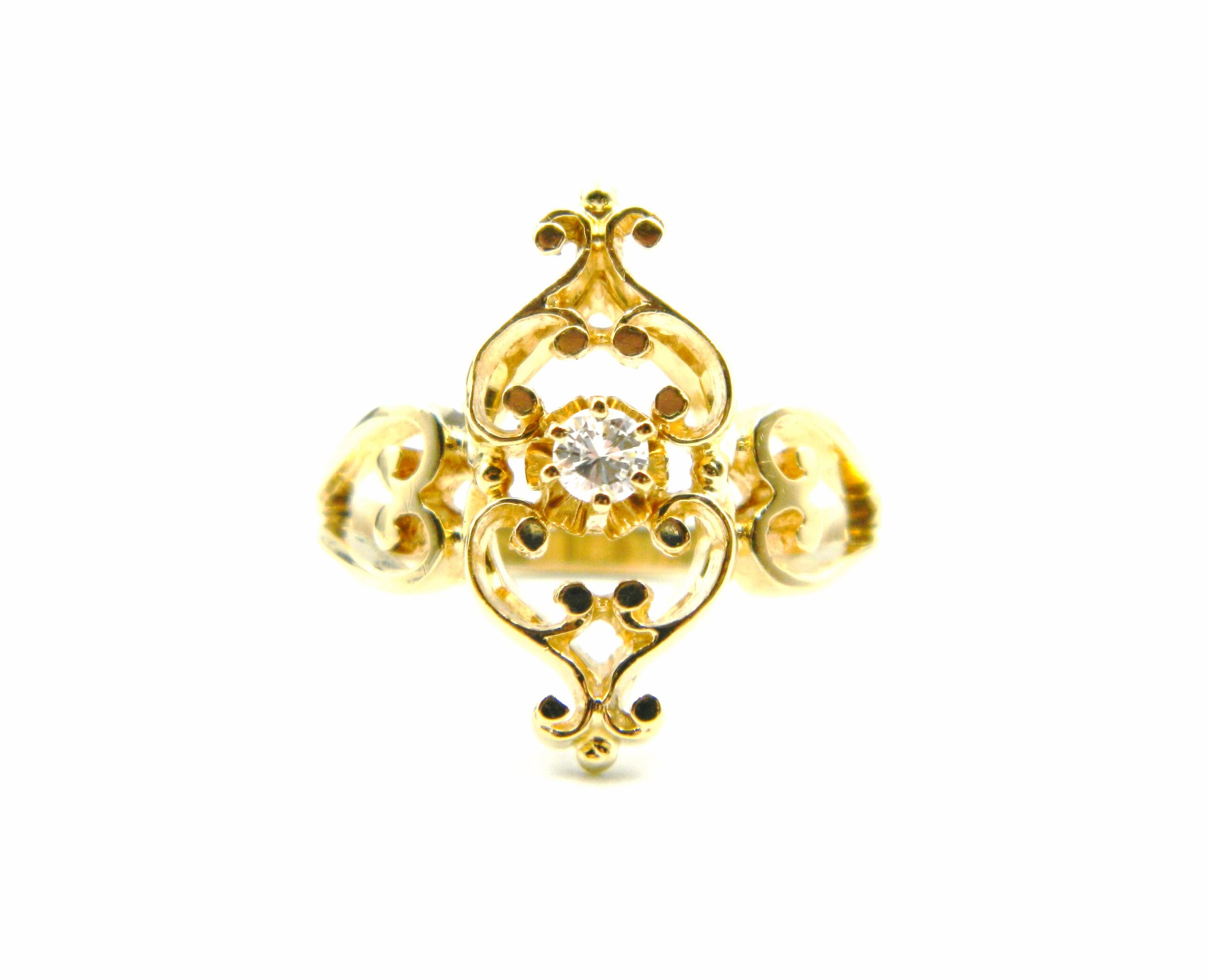 Estate Piece: Yellow Gold Diamond Fashion Ring