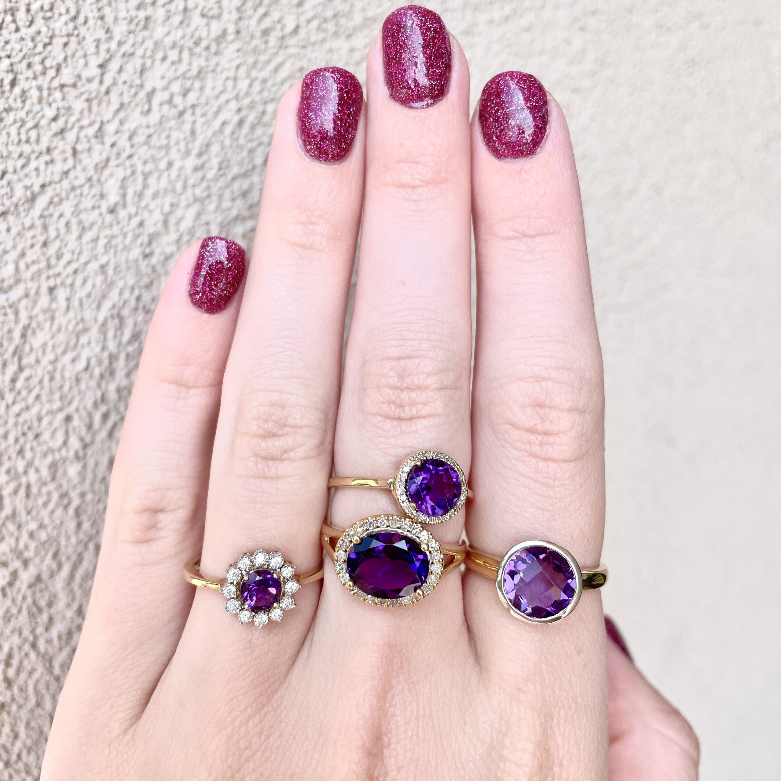 Two-Tone Amethyst Ring